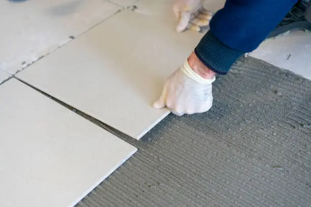 tile installation post falls